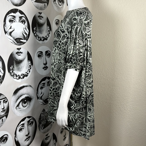 Bryn Walker Green & Black Relaxed Fit Tunic Top, Sz S, USA Made! New With Tags - Picture 4 of 11